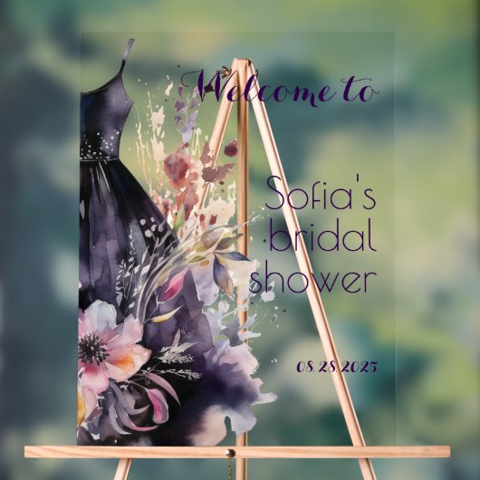 Lila Blume Acrylschild (Neutral)