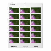 Lila Blume Adressaufkleber (Vorne)