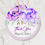Lila Blume Aquarell Geschenkanhänger (Vorderseite)