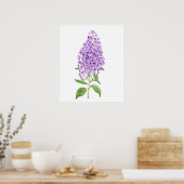 lila Blume Aquarell Poster (Küche)