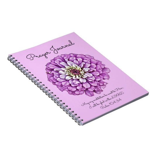 Lila Blume Art Prayer Journal Notizblock (Rechte Seite)