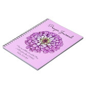 Lila Blume Art Prayer Journal Notizblock (Linke Seite)
