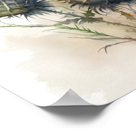 Lila Blume Art Print Poster (Ecke)