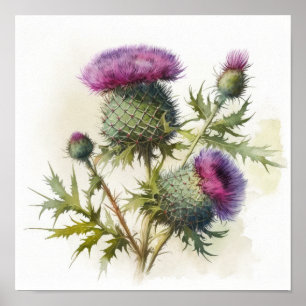Lila Blume Art Print Poster