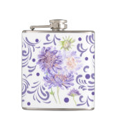 lila Blume auf der Sommerwiese Flachmann (Vorderseite)