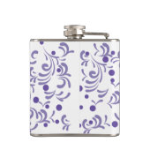 lila Blume auf der Sommerwiese Flachmann (Rückseite)