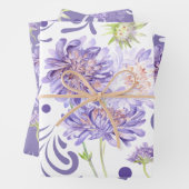 lila Blume auf der Sommerwiese Geschenkpapier Set (Beispiel)