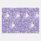 lila Blume auf der Sommerwiese Geschenkpapier Set (Vorderseite 3)