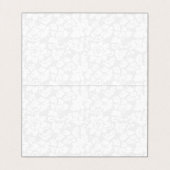 Lila Blume auf weißem Damast Visitenkarten (Innenseite Aufgefaltet)