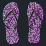 Lila Blume Badesandalen<br><div class="desc">Dieses ist ein ursprüngliches, das zeichnend, ist gescannt worden und aufgeräumt worden für Wiedergabe</div>