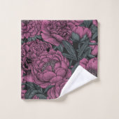 Lila Blume Badhandtuch Set (Waschlappen)