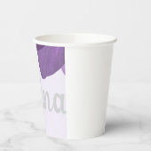 Lila Blume Bas Mitzva Becher mit Namen (Links)