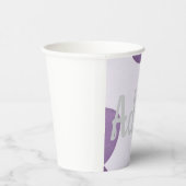 Lila Blume Bas Mitzva Becher mit Namen (Rechts)