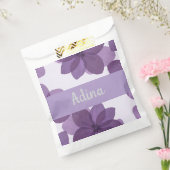 Lila Blume Bas Mitzva Beutel mit Namen Geschenktütchen (Versiegelt)
