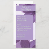 Lila Blume Bas Mitzva Party Menü Menükarte (Vorne/Hinten)