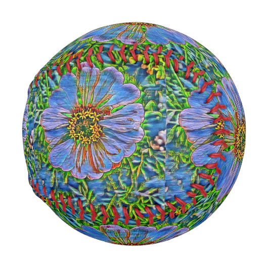 Lila Blume Baseball (Rückseite Links)