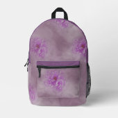 Lila Blume Bedruckter Rucksack (Vorderseite)