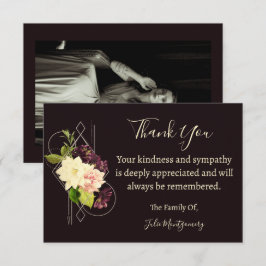 Lila Blume Beerdigung Foto Danke Karte