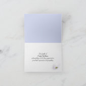 Lila Blume Beileid Vielen Dank Dankeskarte (Innenseite)