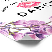 lila Blume Blattwerk Damen BADEZIMMER Hochzeitszei Poster (Ecke)