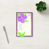 Lila Blume Bloom Post-it Klebezettel (Büro)