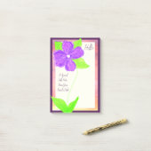 Lila Blume Bloom Post-it Klebezettel (Auf Schreibtisch)