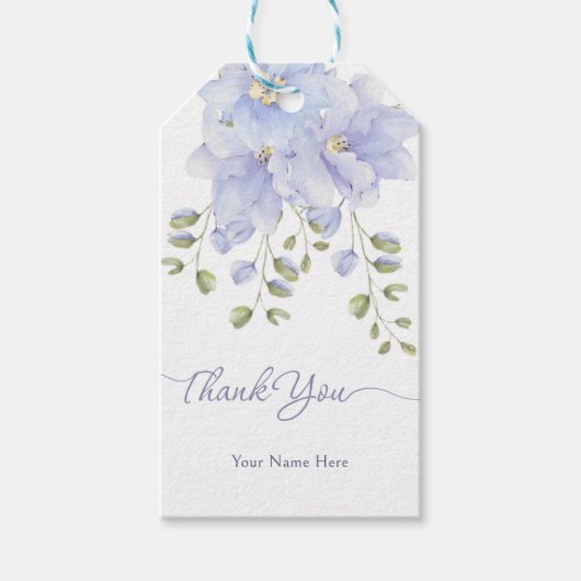 Lila Blume blühen Geschenkanhänger (Vorderseite)