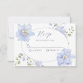 Lila Blume blühen RSVP Karte (Vorderseite)