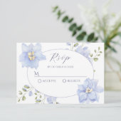 Lila Blume blühen RSVP Karte (Stehend Vorderseite)