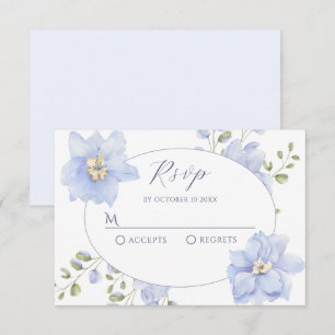 Lila Blume blühen RSVP Karte