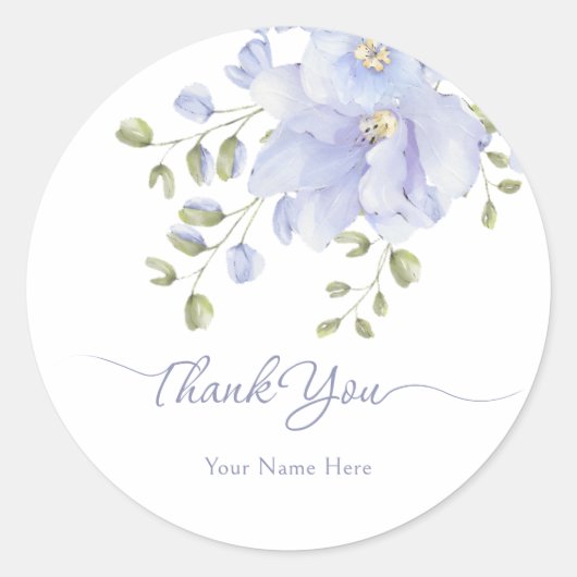 Lila Blume blühen Runder Aufkleber (Vorderseite)