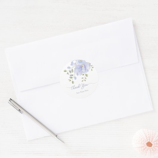 Lila Blume blühen Runder Aufkleber (Umschlag)