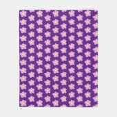 Lila Blume blüht Fleecedecke (Vorderseite)