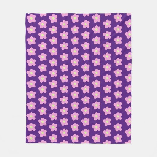 Lila Blume blüht Fleecedecke (Vorderseite)