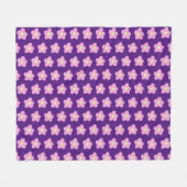 Lila Blume blüht Fleecedecke (Vorderseite (Horizontal))