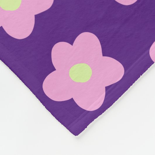 Lila Blume blüht Fleecedecke (Ecke)