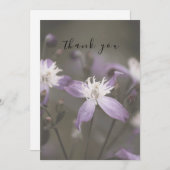 Lila Blume blüht floralfarben florale Wohnung Dank Dankeskarte (Vorne/Hinten)