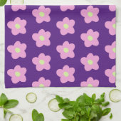 Lila Blume blüht Geschirrtuch (Gefaltet)