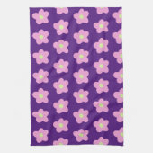 Lila Blume blüht Geschirrtuch (Vertikal)