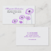 lila Blume blüht weiße elegante Geschäftskarte Visitenkarte (Vorne/Hinten)