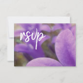 Lila Blume Blumenkarte RSVP Karte (Rückseite)