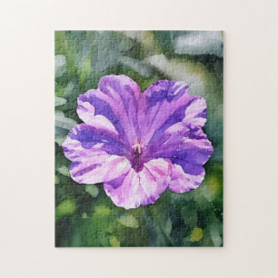 Lila Blume Blumenspass Kunst Puzzle