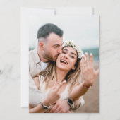 Lila Blume Boho Save the Date Foto Einladung (Rückseite)