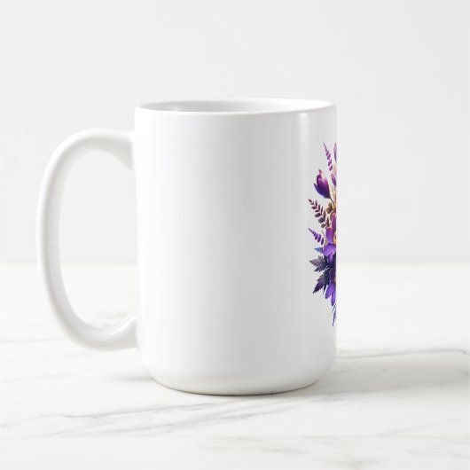 Lila Blume Boquet Tasse (Links)