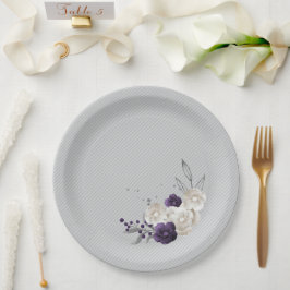 lila Blume botanisch Pappteller