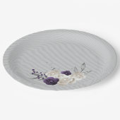 lila Blume botanisch Pappteller (Schrägansicht)