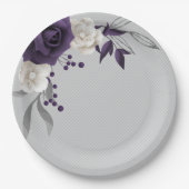 lila Blume botanisch Pappteller (Vorderseite)