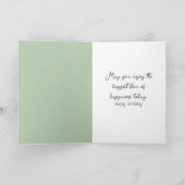 Lila Blume Bouquet Geburtstag Karte (Innenseite)