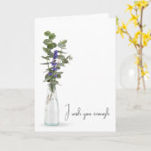 Lila Blume Bouquet Geburtstag Karte (Gelbe Blume)