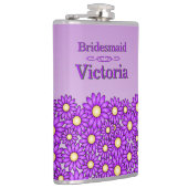 Lila Blume Bridesmaid Flask Flachmann (Rechts)